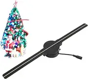 Holographic Projector - Hologram LED Fan | Full Color 16.5in Holographic Fans, 244 LED Lights, Holiday Projector, Holographic Christmas Tree Bear Display, Support APP+PC+Remote+WiFi Control