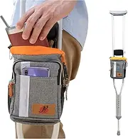 Underarm Crutch Carrying Pouch Bag with Soft Padded Hand Grip by Pf™ - Underarm Crutch Accessories for Standard or Youth-Sized Crutches