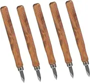 GRADENEVE 5Pcs Knives for Hand Carving Durable Blades for Woodworking for Crafting and Marking Designs Comfortable Grip for Precise Joints and Lines