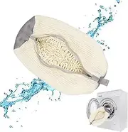 [Bonlaer] Shoe Washing Bag,Portable Reusable Shoe Bag for Washing Machine,Sneaker Washing Bag, Shoe Cleaning Bag for All Shoe Types and Sizes,1 PCS,Beige