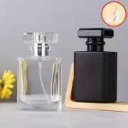 2 Pcs 50ml Empty Refillable Travel Glass Perfume Bottle With Spray Atomizer