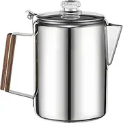 Acunny Coffee Pot - Stainless Steel Percolator - Portable Machine with Compact Vintage Design for Camping, Family and Friends Groups