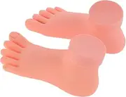 Gatuida Practical Nail Art Training Tool 2 Pack Foot Model Molds Manicure Set Realistic Elastic Foot Model