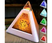 Student Wake Up Alarm Clock Digital LED Thermometer Night Light Kids Bedroom