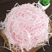 Namzi 100g Lafite Grass Silk Papercut Paper Shred Filler for Gift Wrapping Basket Filling Birthday Wedding Christmas Thanksgiving Mother's Day (Light Pink)