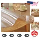 Elegant 48'' Round Table Protector - 2mm Thick Vinyl Cover for Dining Tables