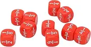 Fraction Dice Class Set, 20Pcs Plastic Multi Faceted Table Game Accessories for Kids Math Practice with Engraved Numbers, Durable and Waterproof, Suitable for Teaching Occasions