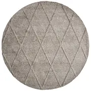 OmbreWool Coast Diamond Beige Round Rug