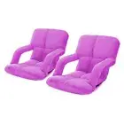 SOGA 2X Adjustable Futon Japanese Tatami Cushion Sofa Bed Floor Deck Chair Prple