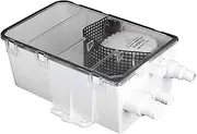 Shower Sump Pump 750GPH Boat RV Bilge 12V Marine Multi Port Drain Box, Switch, Transparent Cover, Multiple Port Connector, Check Valve, Ignition Protection