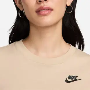 【NIKE 耐吉】背心 女款 運動背心 慢跑 AS W NSW CLUB CRP SL TEE 卡其 FV5506-126