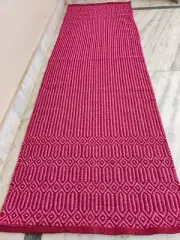 Organic Cotton Yoga Mat, Eco-Friendly, Handwoven, 24"x72" Handmat Runner,