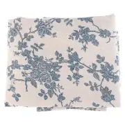 Circle/Square Table Cloth Blue Cotton Linen Blue Printed Tablecloth Home