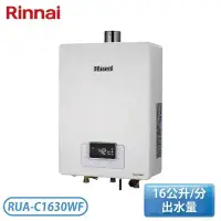 在飛比找環球Online優惠-【Rinnai 林內】16公升 屋內型強制排氣熱水器 RUA