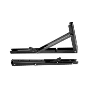 2Pack 15.75"x6.89"(LxH) Folding Shelf Brackets Carbon Steel L Bracket Black