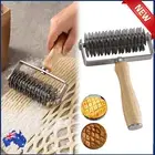 Stainless Steel Dough Lattice Cookie Pie Pizza Bread Pastry Crust Roller Cutter