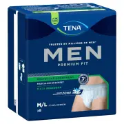 Tena Men Premium Fit Protective Underwear - Level 4 Maxi M/L X 8 (Limit 4 per order)