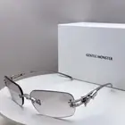 New GentleMonster Sunglasses - Jennie - Glitter 02 Silver Frame Clear Lenses