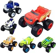 Amarliben The Monster Truck Toys Fire Monster Machines Vehicles Play Race Cars Vehicles Birthday Gifts Pull Back Trucks for Boy Kids 3-5