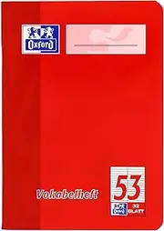 Oxford 100050398 Small Vocabulary Book School 10-pack A6 format with 2 Columns 32 Sheets Assorted Red and Green