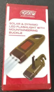 Asap Solar & Dynamo LED FlashLight With Mountaineering Buckle