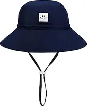 [HSYZZY] Baby Sun Hat Smile Face Toddler UPF 50+ Sun Protective Bucket hat Nice Beach hat for Baby Girl boy Adjustable Cap