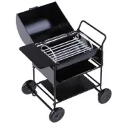 Dollhouse BBQ Grill Mini Yard Garden 1/12 Mini Toy Black 7cm BBQ accessory CR