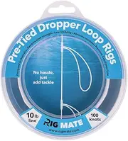 10 lb Pre-Tied Dropper Loop Rigs. Fishing Line Spool. Loops 18 Inches Apart with 5.5 Inch Loop Size. Perfect for Saltwater & Freshwater Fishing. Perfect for Snapper & Other Bottom Feeding Fish.