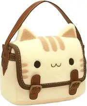 [Generic] Cute Cat Messenger Bag,Cute Small Tote Bag Cat Shape Plush Bag | Adjustable Shoulder Strap Design Cosmetics and Keys Holder Tote Bag for Dating, Gathering