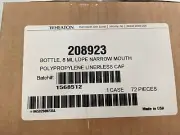 72 Wheaton Narrow-Mouth Bottle 8 ML LDPE Polypropylene Linerless Cap - 208923