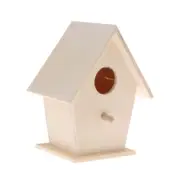 Wooden Bird House for outside to Paint Bird Nesting Box Handmade Birdhouse with