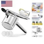 Potato Ricer, Ricer for Mashed Potatoes, 3 Interchangeable Discs Potato Ricer...