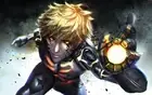 Anime blonde one punch man short hair genos robot Playmat Gaming Mat