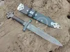 Hand Forged Damascus Steel Viking Dagger Razor Sharp / Battle Ready Medieval