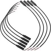 Vaguelly 10Pcs Mono Audio Cable with Bare Wire Open End Durable Connector for Headphone Headset Earphone and Microphone for Music and Media Devices Black