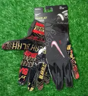 Nike NFL OBJ PE Vapor Jet 6.0 Football Gloves Black Red Mutli BLAH Size 2XL New