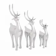 Nambe Silver Plated Vintage Reindeer, Set of 3