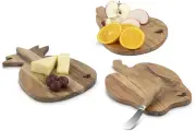 Mini Wooden Cutting Boards Set of 3 for Kitchen | Small Cutting 10" Boards wi...