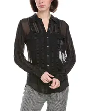 Le Superbe Ribbon Stripe Silk Shirt