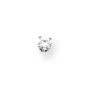 14k White Gold A Diamond earring