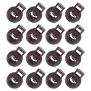 50Pcs 8mm Plastic Cord Locks Single Hole Spring Toggle Stopper, Dark Red