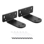 Shelf Brackets, 2Pcs 45x95mm Cold Rolled Steel Floating Shelves Bracket (Black)