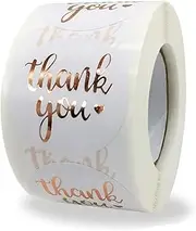 Thank You Sticker Roll, 1 Inch Gold Thank You Stickers Lables for Baking Packaging, Thank You for Supporting My Small Business Stickers 500pcs
