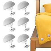 Compact Duvet Clips - 6X Small Comforter Tightener Pin | Multi-Functional, Portable Sheet Fixed Clamp for Thick Fabrics, Quilts, Back Cushions