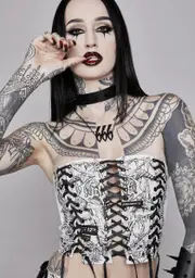 [Widow] Thrash Into Me Lace-Up Corset