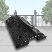 MAEEHDNKM Bridge Threshold Ramp, Doorway Wheelchair Ramp, Plastic Door Entry Ramps, Non-Slip Steps Transition Ramp for Walkers Stroller Garage Warehouse(40 * 40 * 8cm)