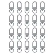 Lobster Claw Clasps, 20Pcs 33mm - Metal Swivel Clasps Snap Hook (Grey)
