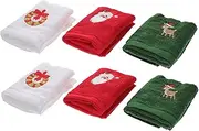 SHOWERORO Cotton Face Towels Christmas Themed Face Washcloths Soft Absorbent Assorted Colors