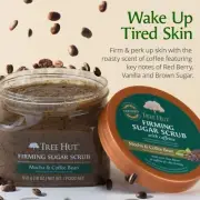 Tree Hut Firming Sugar Scrub Mocha & Coffee Bean Caffeine Shea Butter Exfoliate