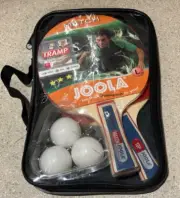 New Set of JOOLA Match & Top Ping Pong Table Tennis Paddles & Balls NEW